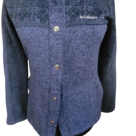 Columbia Dome Button Cardigan Sweater Jacket slash pocket Medium - Picture 2 of 2